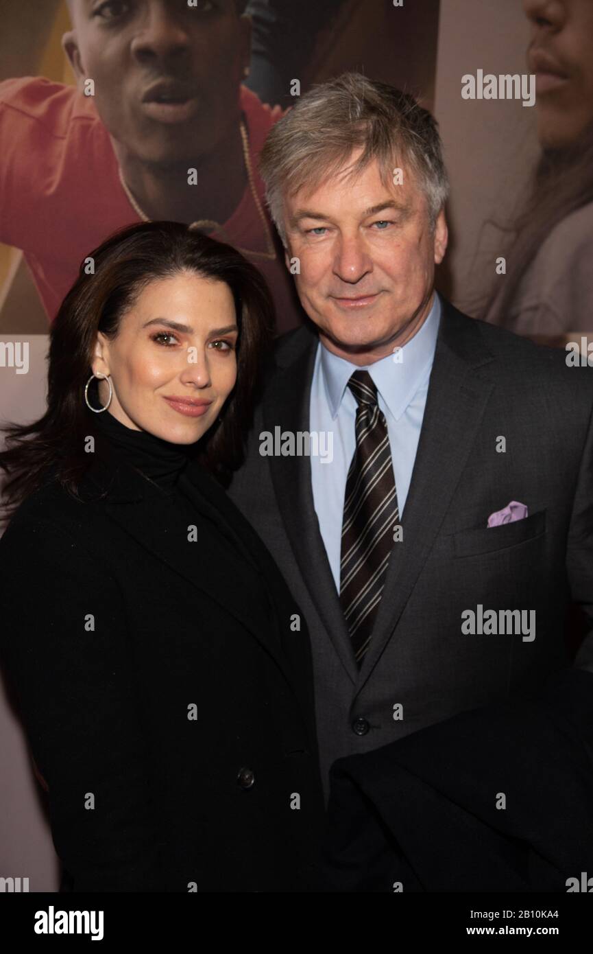 New York, United States. 21st Feb, 2020. Hilaria Baldwin and Alec Baldwin attend the opening night of 'West Side Story' on Broadway at The Broadway Theatre in New York City. Credit: SOPA Images Limited/Alamy Live News Stock Photo