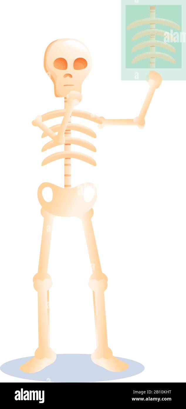 Halloween skeleton icon. Cartoon of halloween skeleton vector icon for
