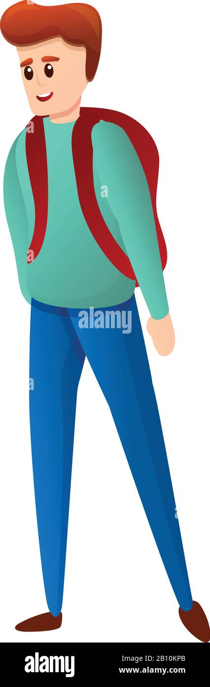 School boy icon. Cartoon of school boy vector icon for web design ...