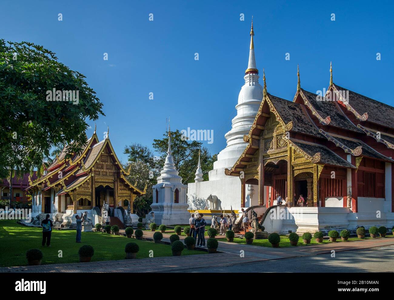 Wat phra temple complex with wat chien man temple hi-res stock ...
