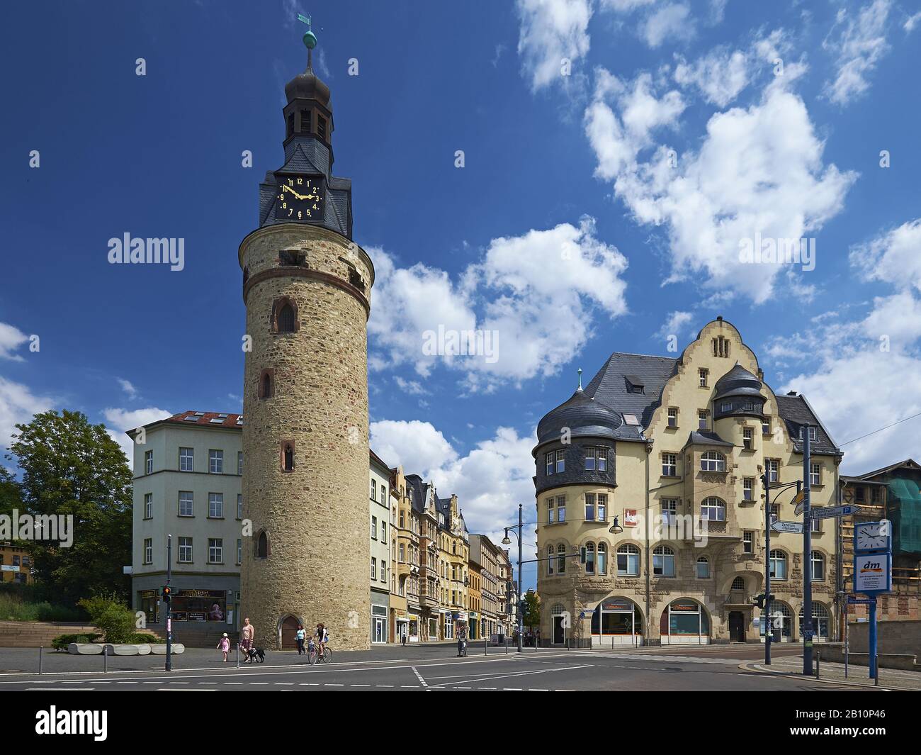 Leipzig tower at Hansering in Halle / Saale, Saxony-Anhalt, Germany Stock Photo