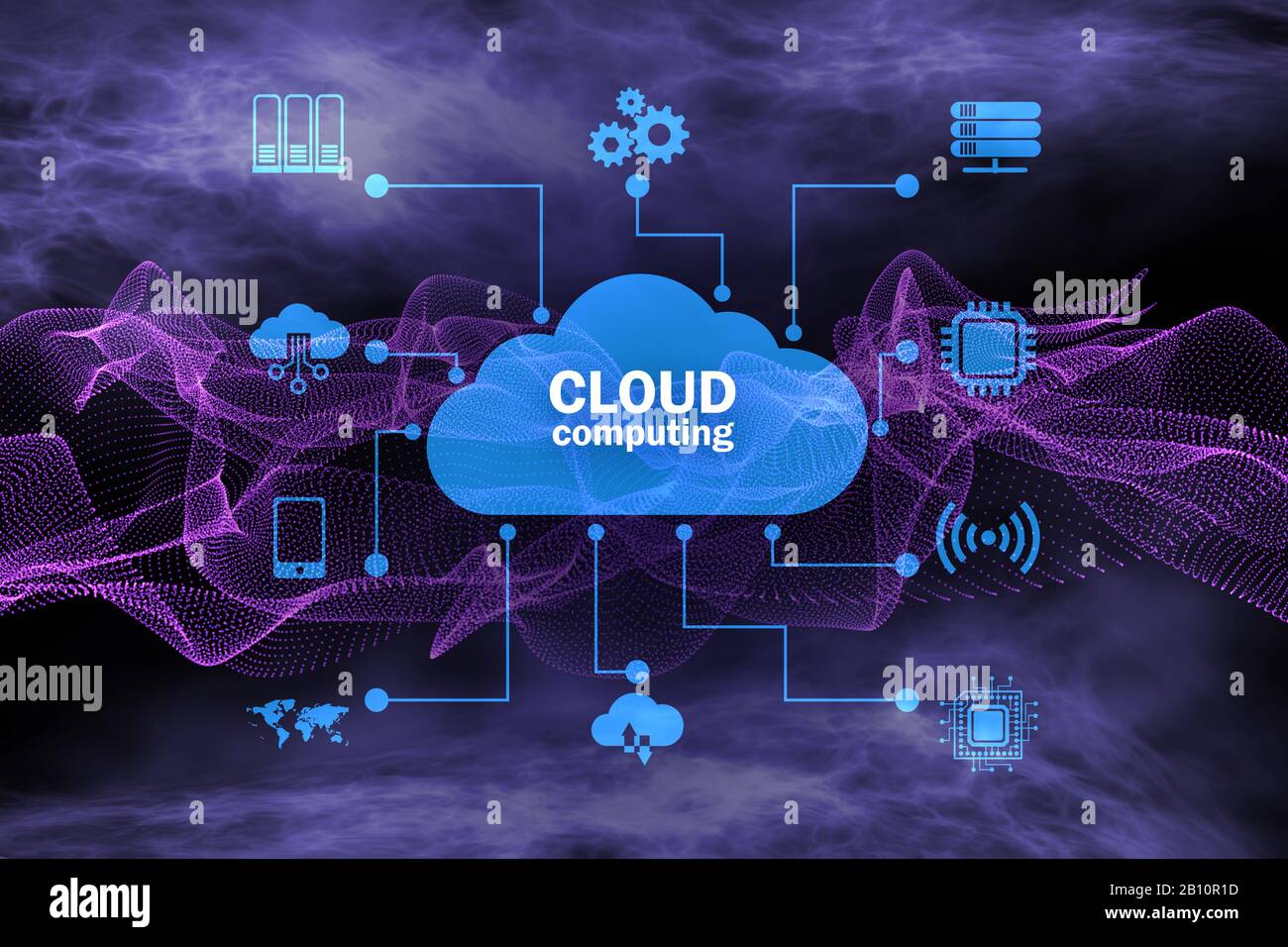 The cloud computing concept - 3d rendering Stock Photo - Alamy