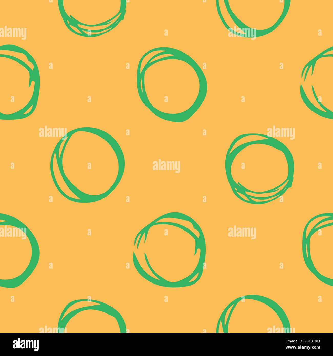 Seamless pattern consisting of circles hand drawn. Stock Vector