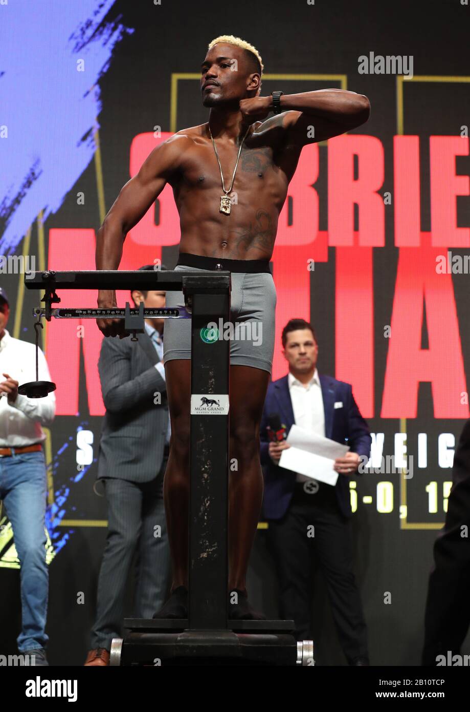 Subriel Matias during the weigh in at the MGM Grand Garden Arena, Las Vegas  Stock Photo - Alamy