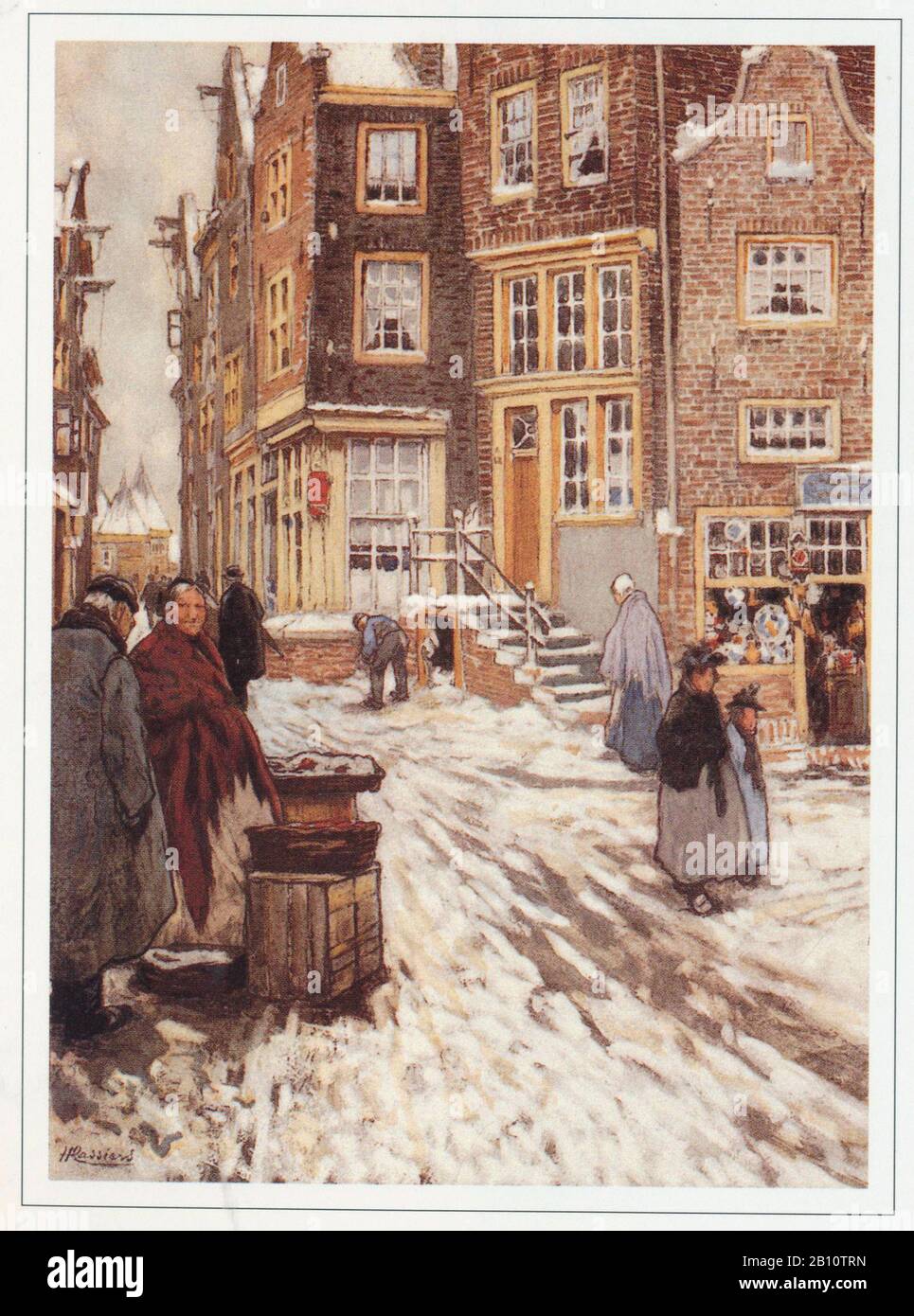 Amsterdam kolkje -  - Illustration by Henri Cassiers (1858 - 1944) Stock Photo