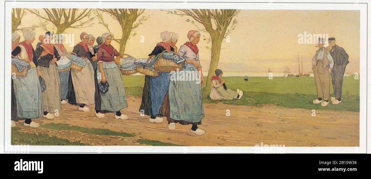 Harderwijk -  - Illustration by Henri Cassiers (1858 - 1944) Stock Photo