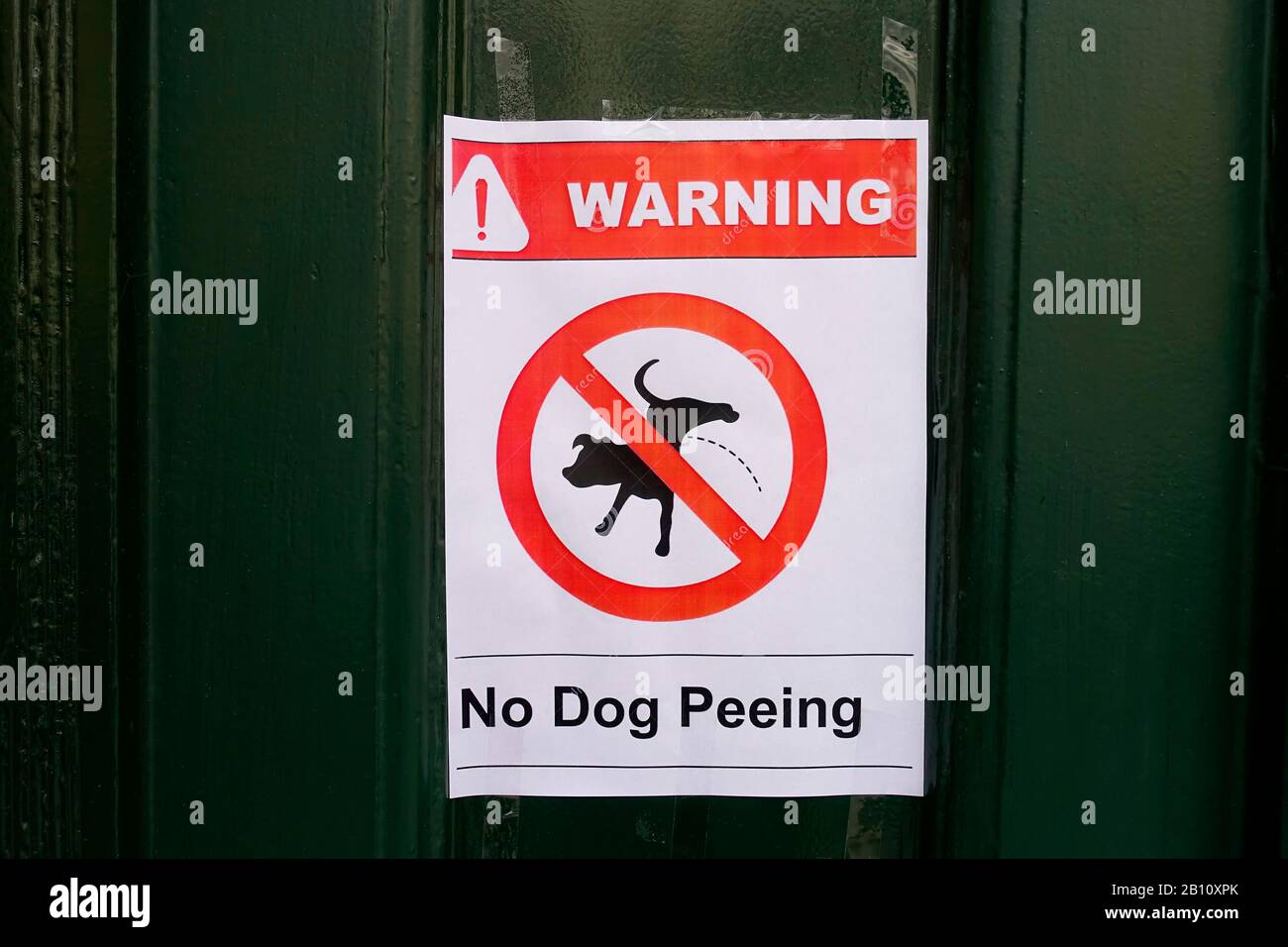 Warning sign No dog peeing in Berlin Stock Photo Alamy