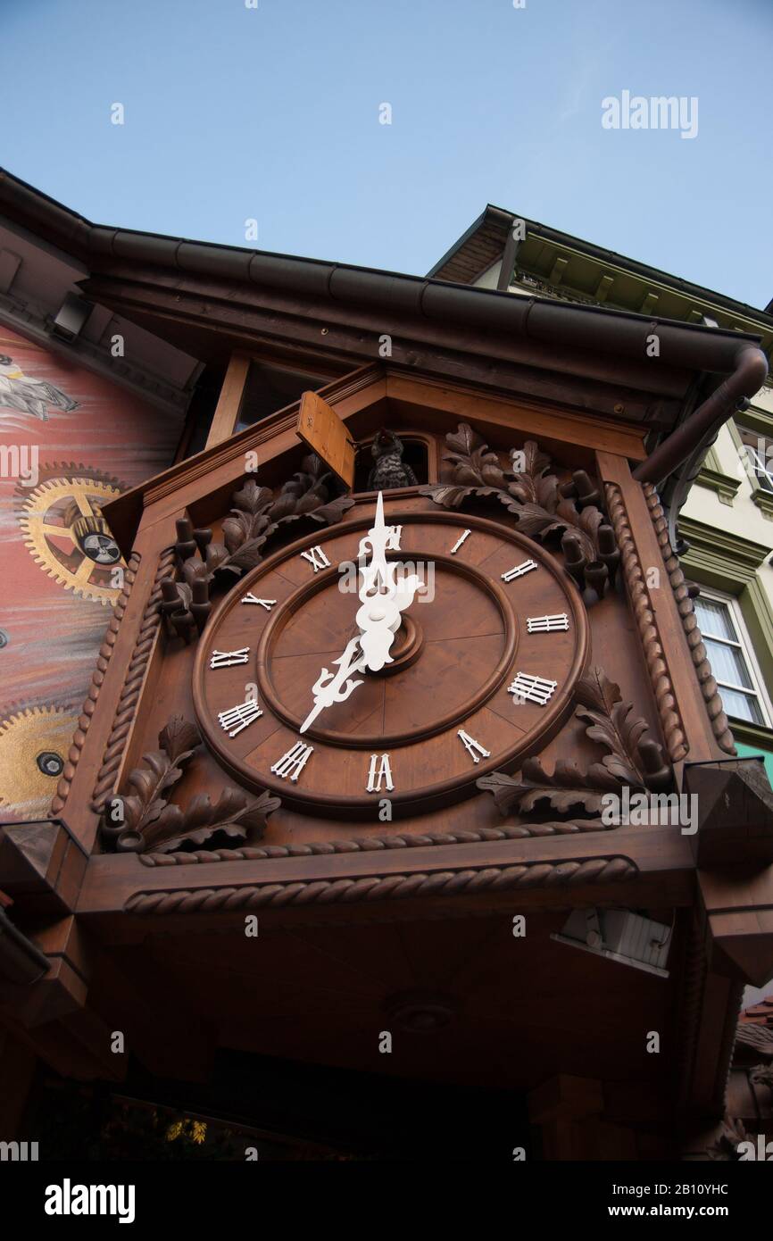 Black forest tourists vacation in Triberg germany town Stock Photo