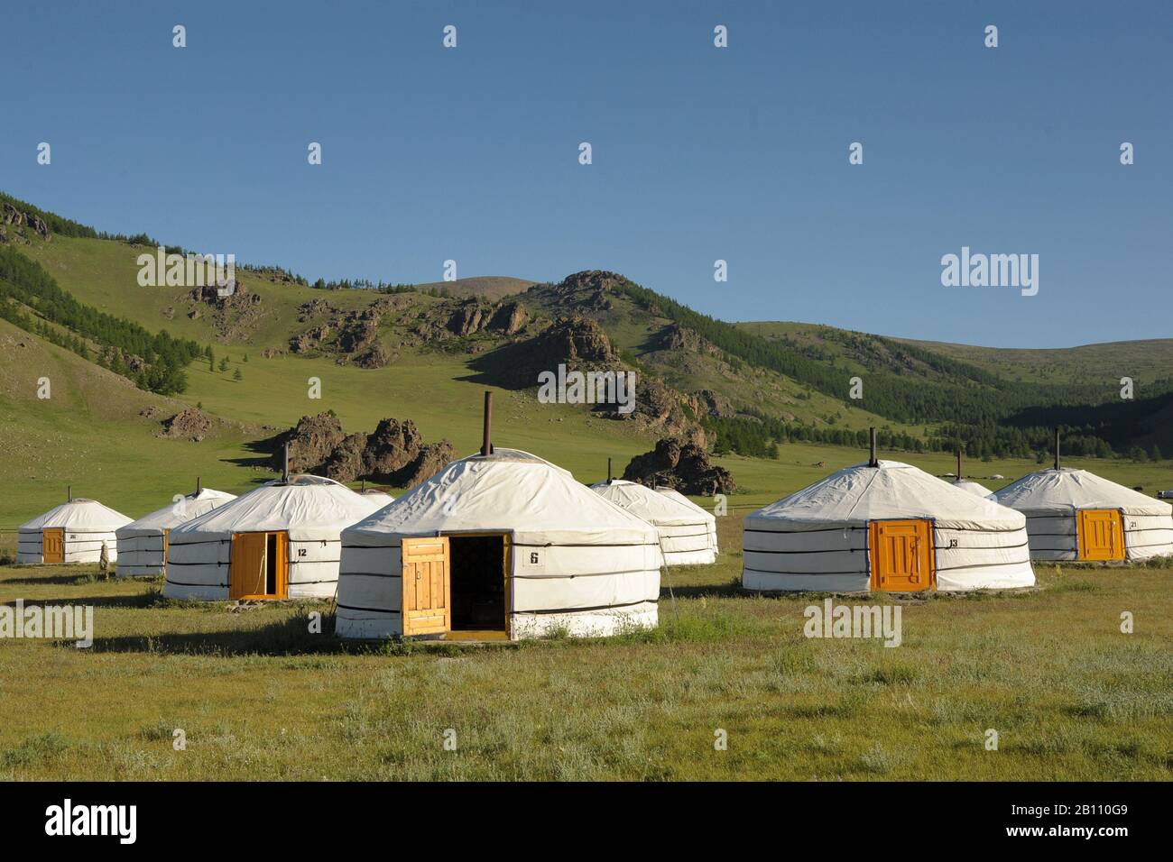 Ger-Camp in der Mongolei Stock Photo