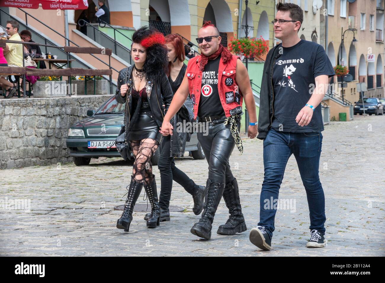 Castle Party participants, Gothic Festival dedicated to the goth  subculture, organized at medieval castle in Bolkow, Lower Silesia, Poland  Stock Photo - Alamy