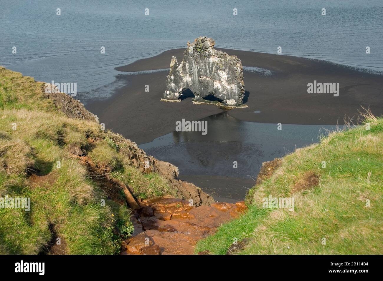 bird rock at the Vatnsnes peninsula, Iceland, Halbinsel Vatnsnes Stock Photo