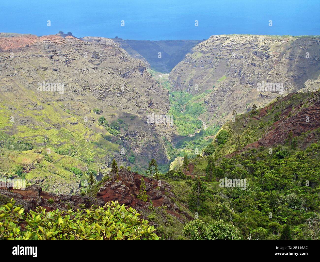 landscape on Nuku Hiva, Marquesas Islands, Polynesia Stock Photo