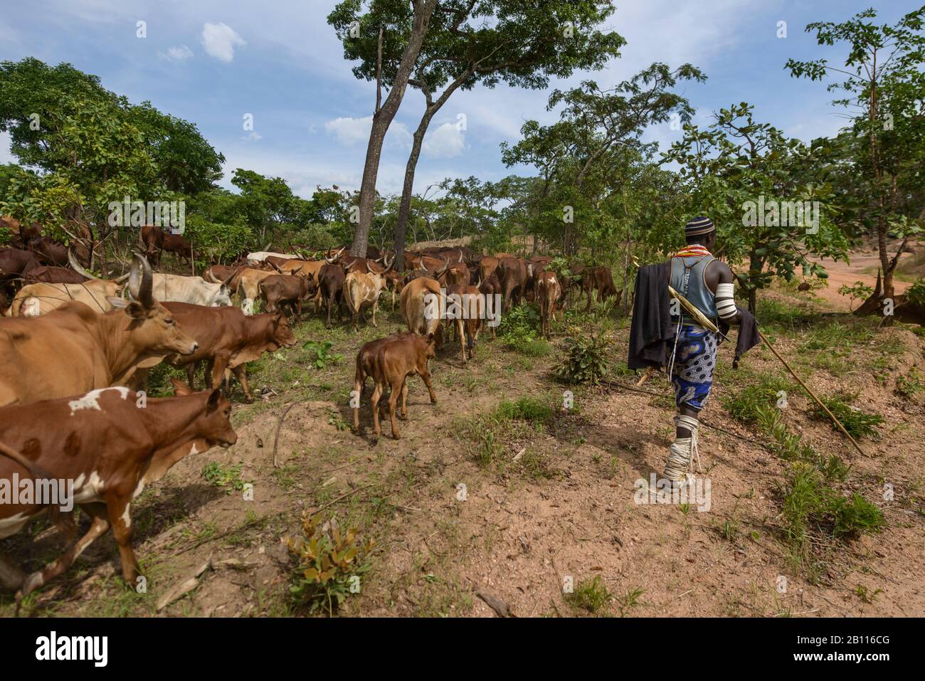 Shepherds of the Sukuma tribe, Western Tanzania, Africa Stock Photo