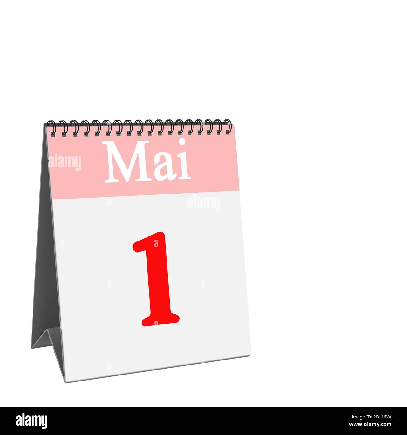 Desk Calendar, May 1st, against white background Stock Photo Alamy