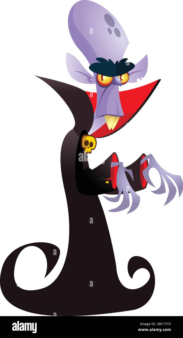 Cute cartoon vampire smiling. Vector illustration of dracula Stock Vector  Image \u0026 Art - Alamy, image size:753x1390