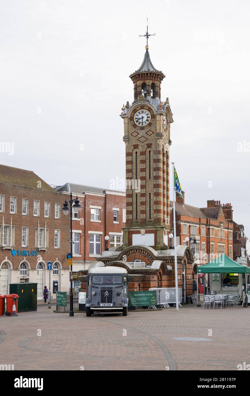 the clock tower in epsom surrey Stock Photo Alamy