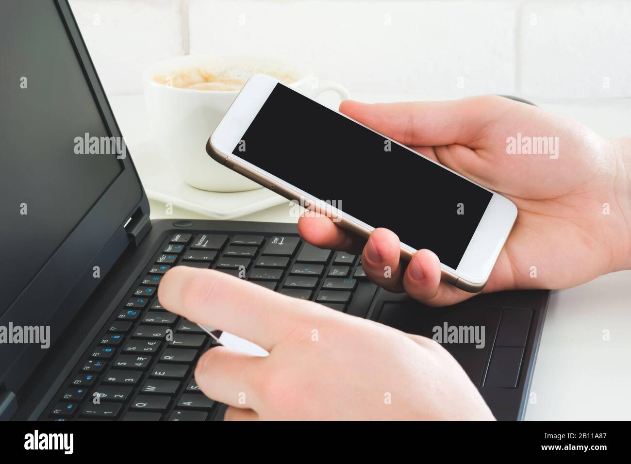 Man Using Smartphone And Credit Card To Make Online Payment Mockup Photo Of Lmobile Phone With Empty Screen Stock Photo Alamy