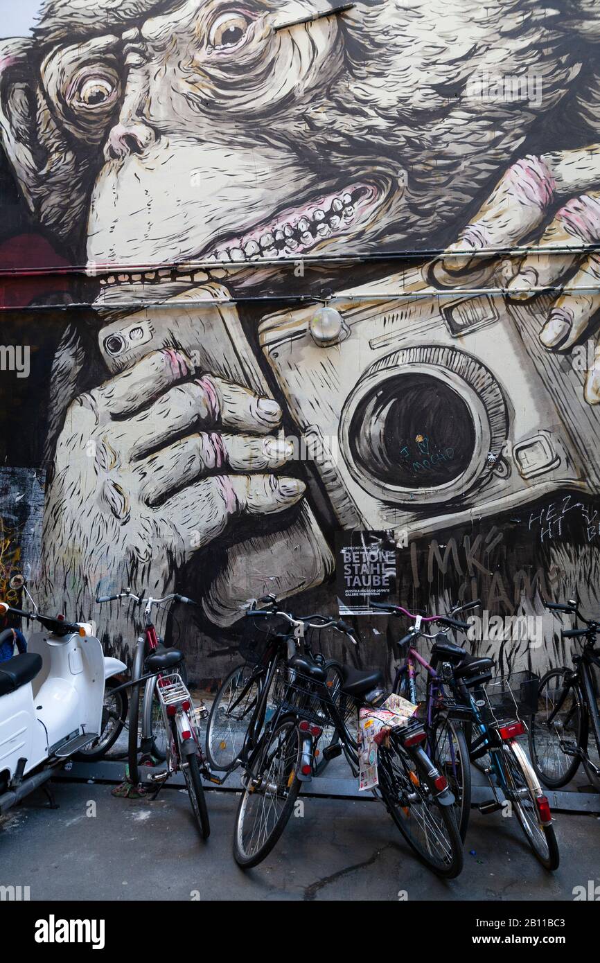 Street art, Haus Schwarzenberg, Mitte, Berlin, Germany Stock Photo