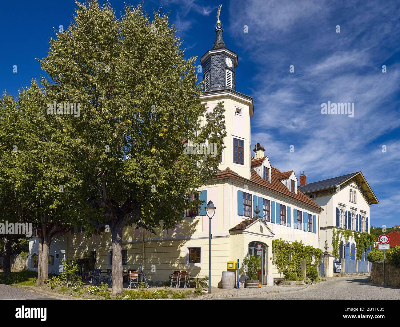 Meinholdsches tower house, Radebeul, Saxony, Germany Stock Photo