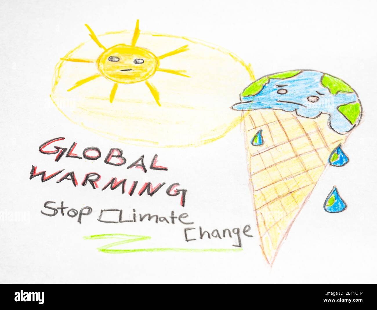 Global Warming Stop Climate Change Stock Photo