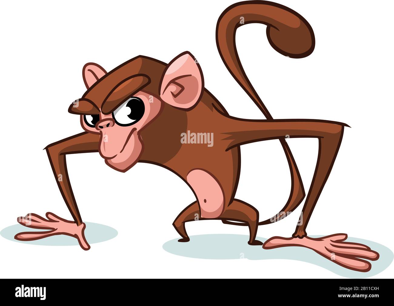 Cheeky Monkey Character Vector Mascot Stock Vector Image Art Alamy