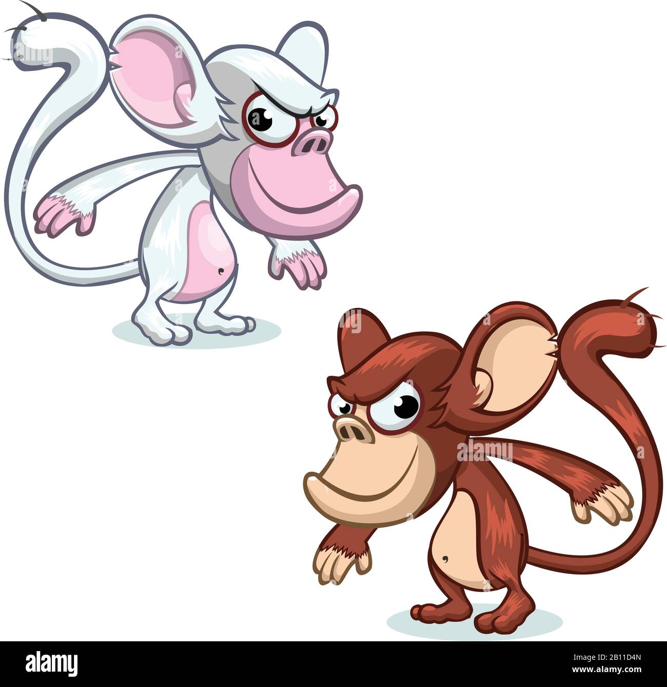 Vector monkey mascot set. New year character Stock Vector Image & Art ...