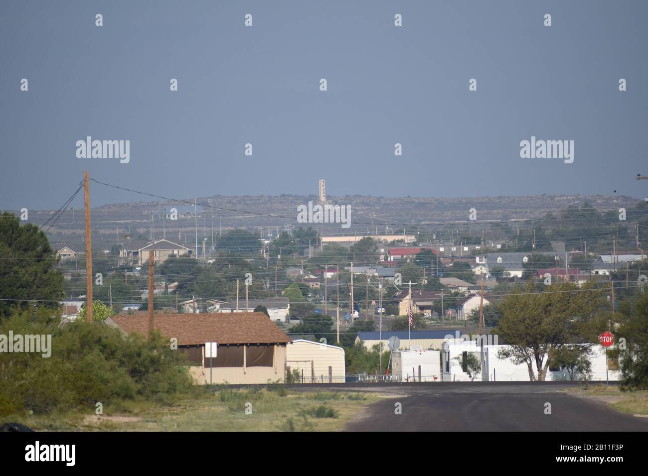 Booming West Texas city in valley as residents flee high tax states Stock Photo