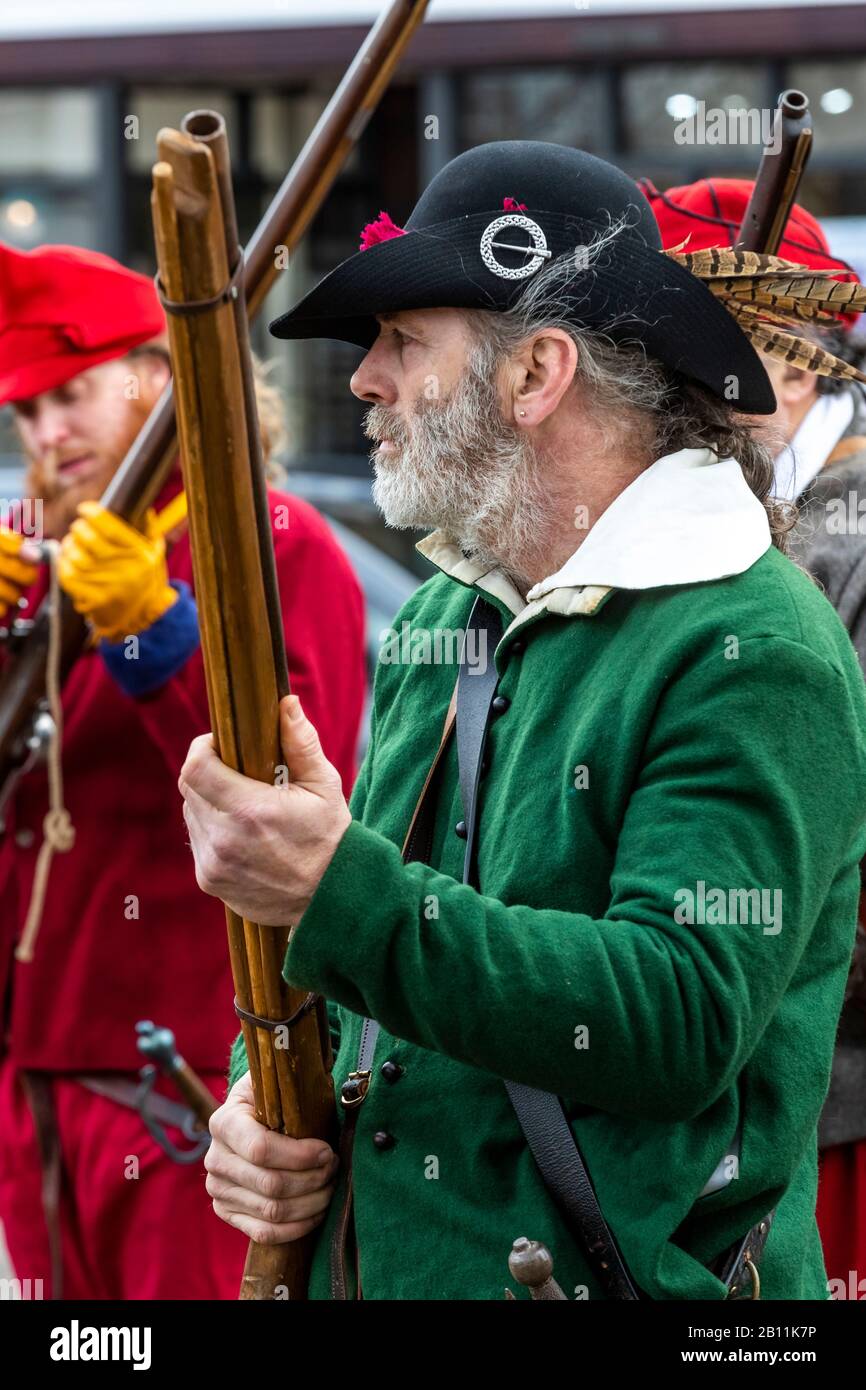 Coleford, Forest of Dean. The Sealed Knot reenactors of the English ...
