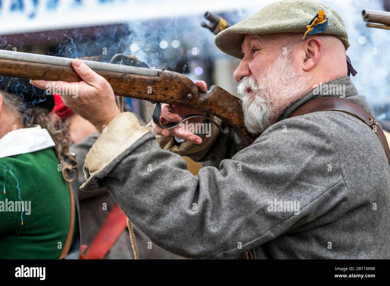 Coleford, Forest of Dean. The Sealed Knot reenactors of the English