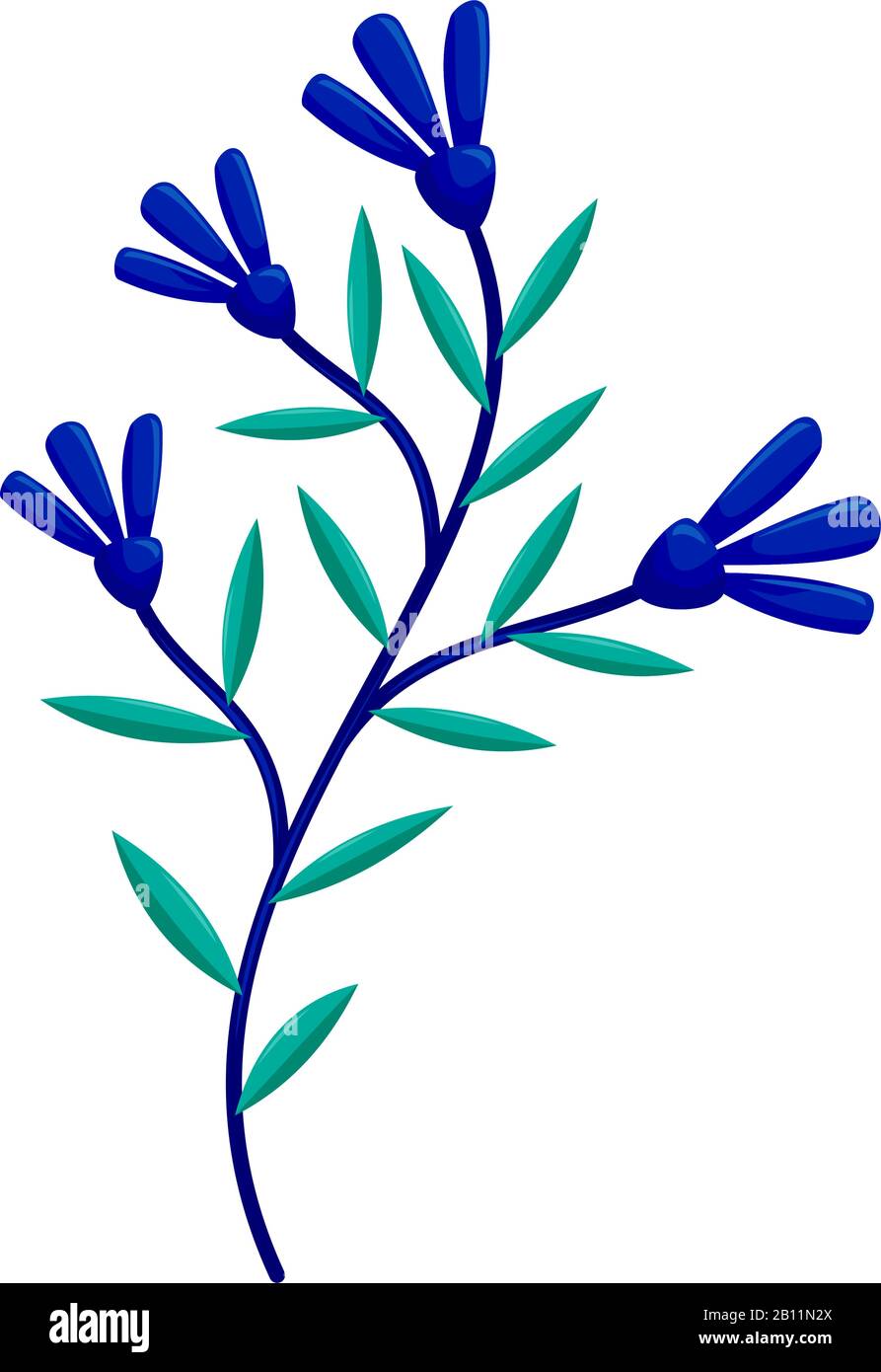 Hand drawn tree branches and leaves Vector Illustration Stock Vector ...