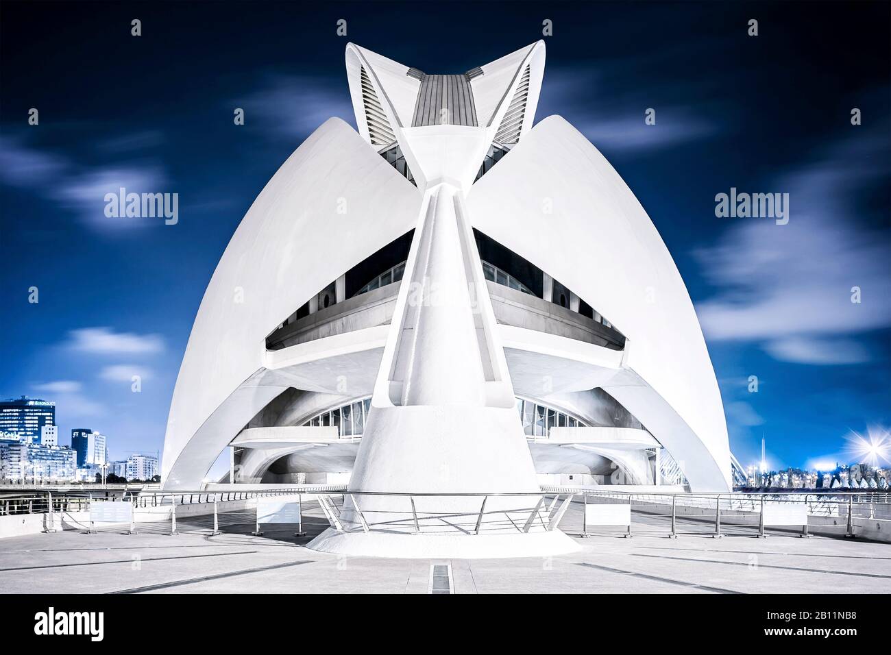 Opera house Palau de les Arts Reina Sofia, architect Santiago Calatrava, Ciudad de las Artes y de las Ciencias, Valencia, Spain Stock Photo