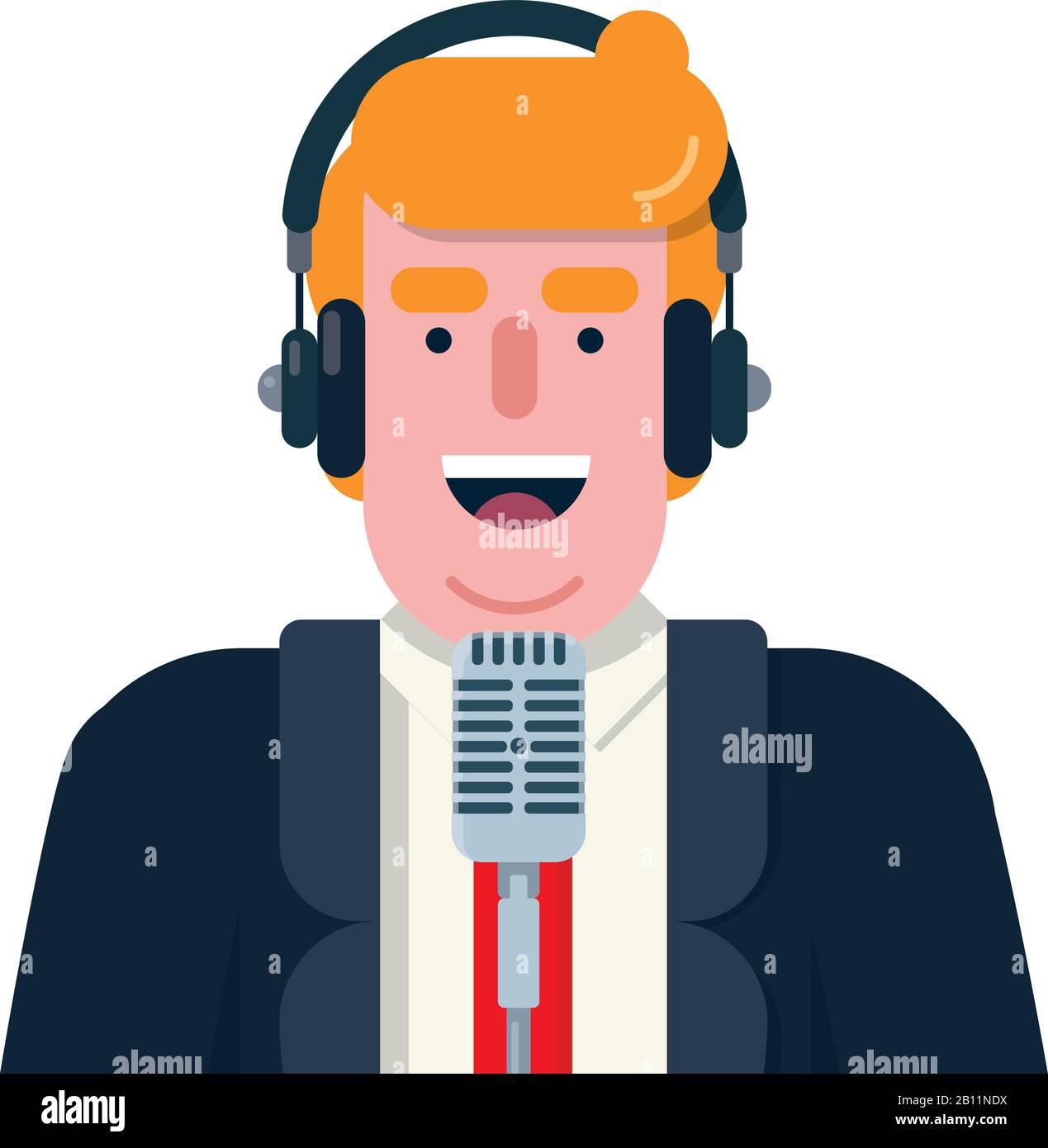 Vector illustration of the political candidate in the elections as President of the United States of America Stock Vector