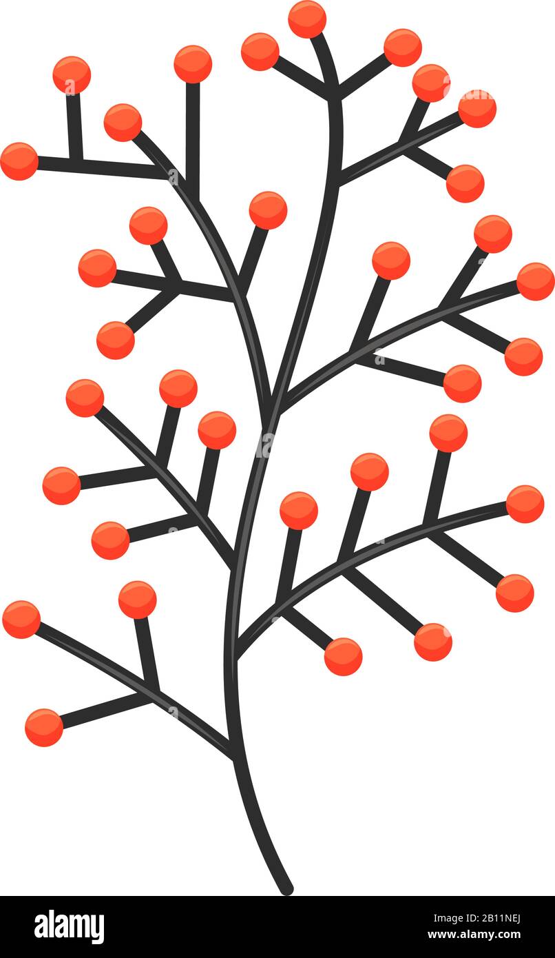 Hand drawn tree branches and leaves Vector Illustration Stock Vector ...