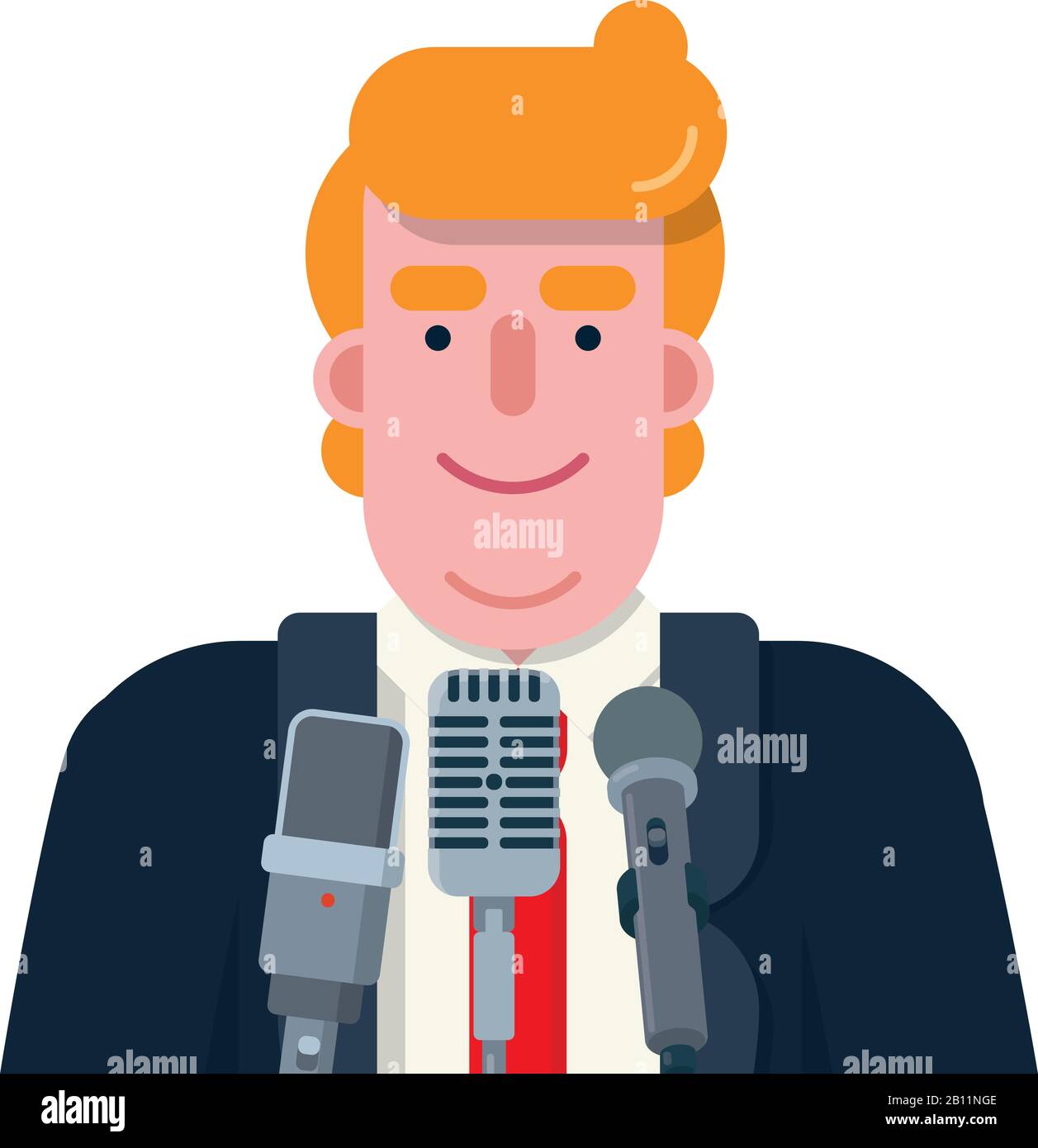Vector illustration of the political candidate in the elections as President of the United States of America Stock Vector