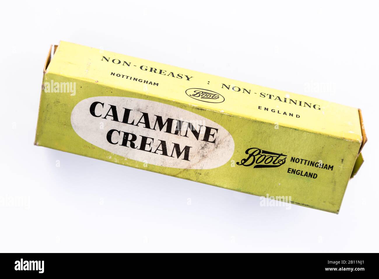Old boxed tube of Boots Calamine cream Stock Photo - Alamy