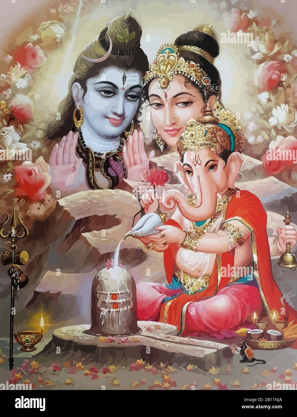 Ganesha shiva durga hi-res stock photography and images - Alamy