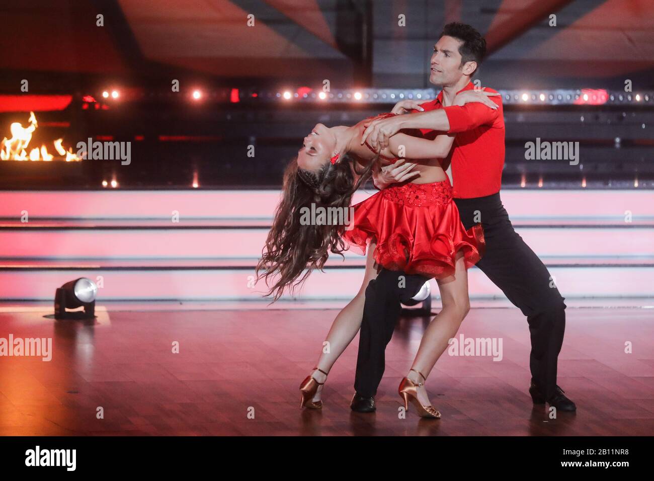 Cologne, Germany. 21st Feb, 2020. Laura Müller, TV personality, and Christian Polanc, professional dancer, dance in the RTL dance show 'Let's Dance' at the Coloneum. Credit: Rolf Vennenbernd/dpa/Alamy Live News Stock Photo