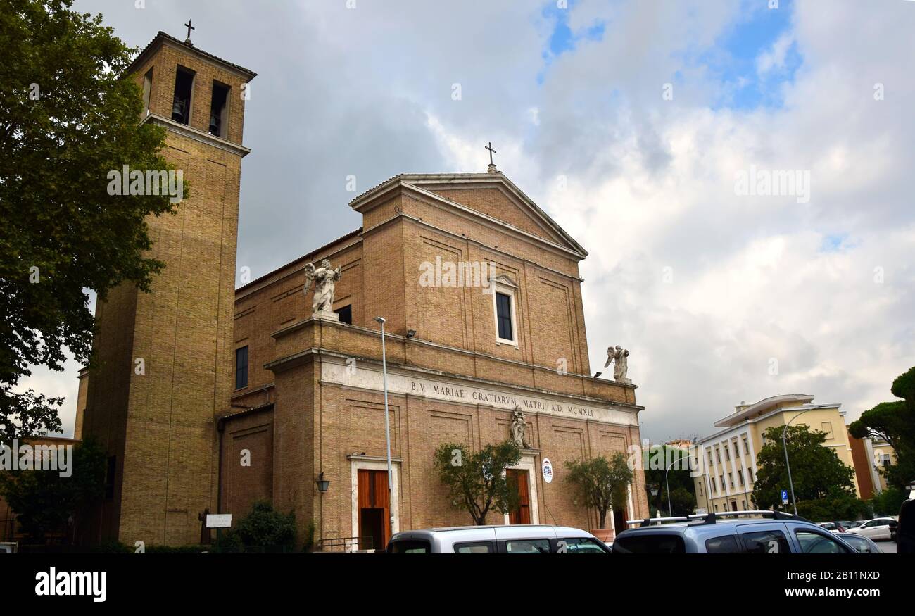 Santa Maria delle Grazie al Trionfale in the City of Rome Stock Photo