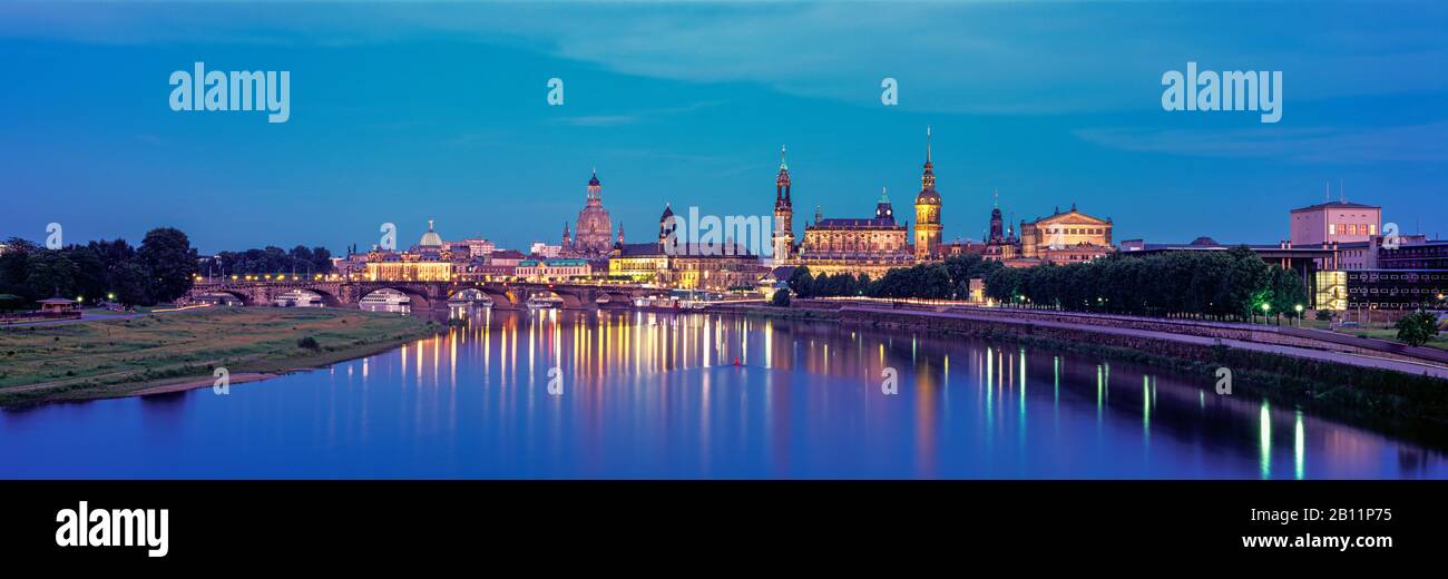 View of the skyline of Dresden, Saxony, Germany Stock Photo