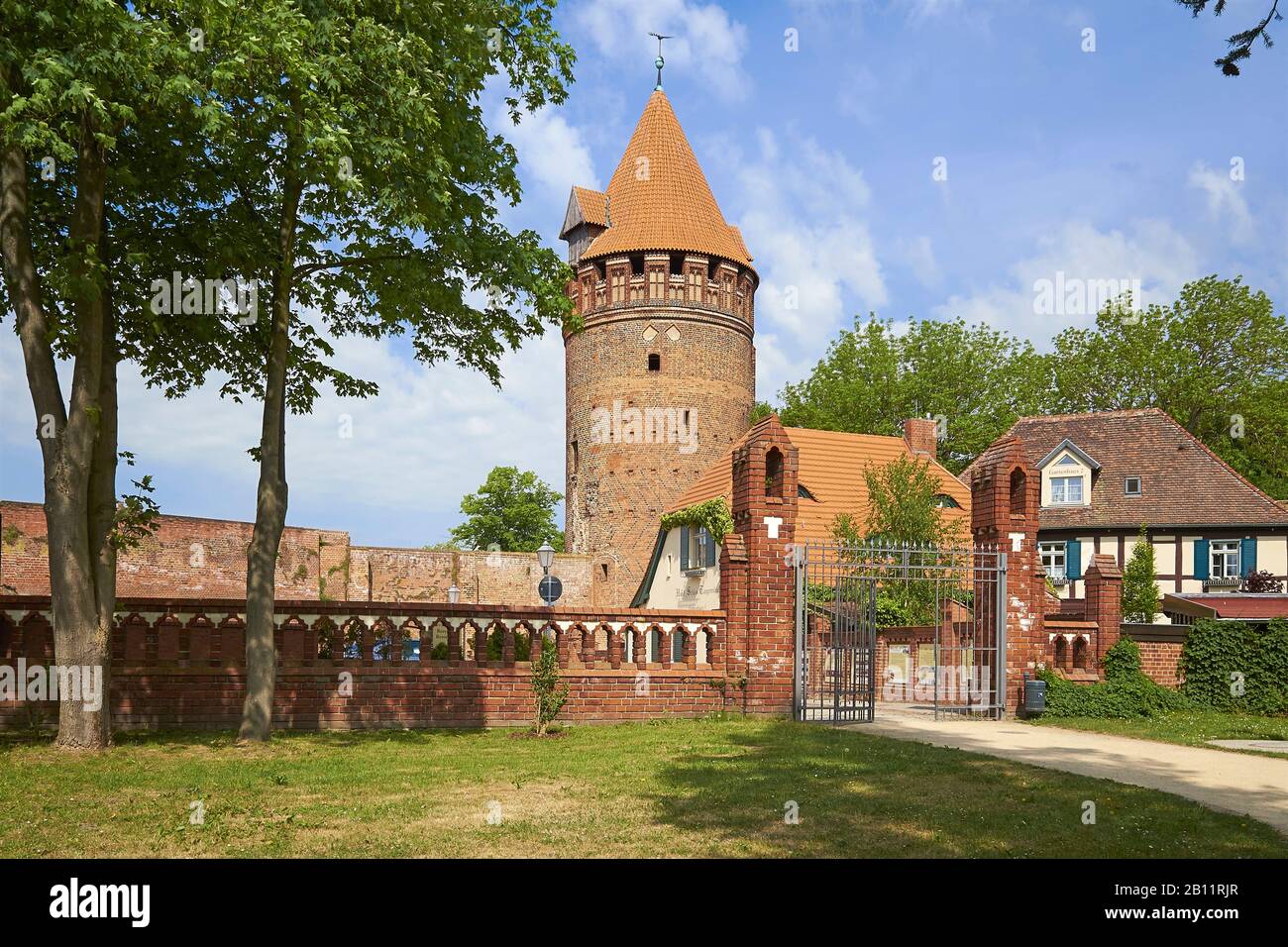 Tangermünde castle with prison tower, Tangermünde, Saxony-Anhalt, Germany Stock Photo