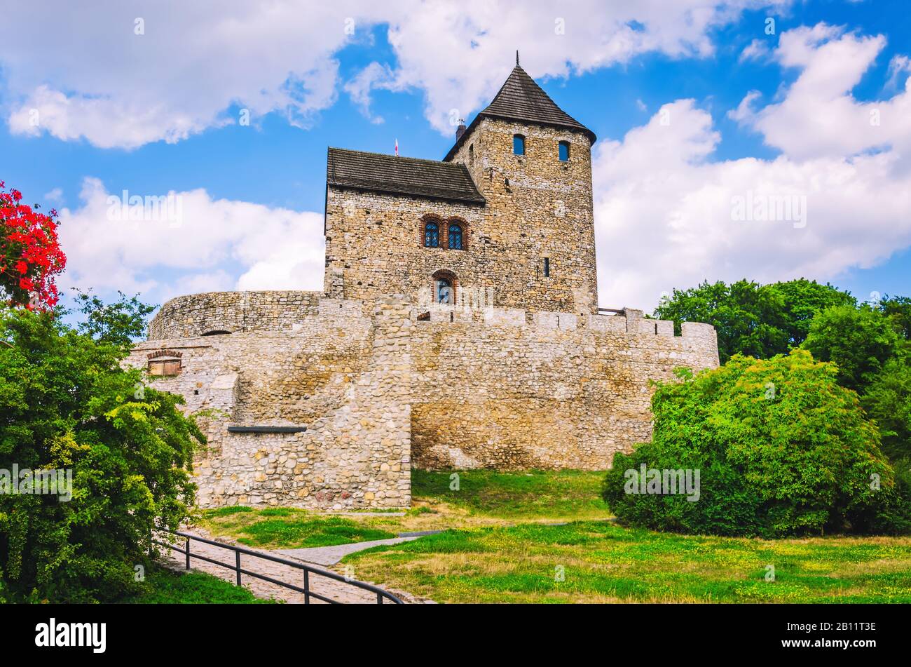 Bedzin castle in Poland at summer day. Stock Photo