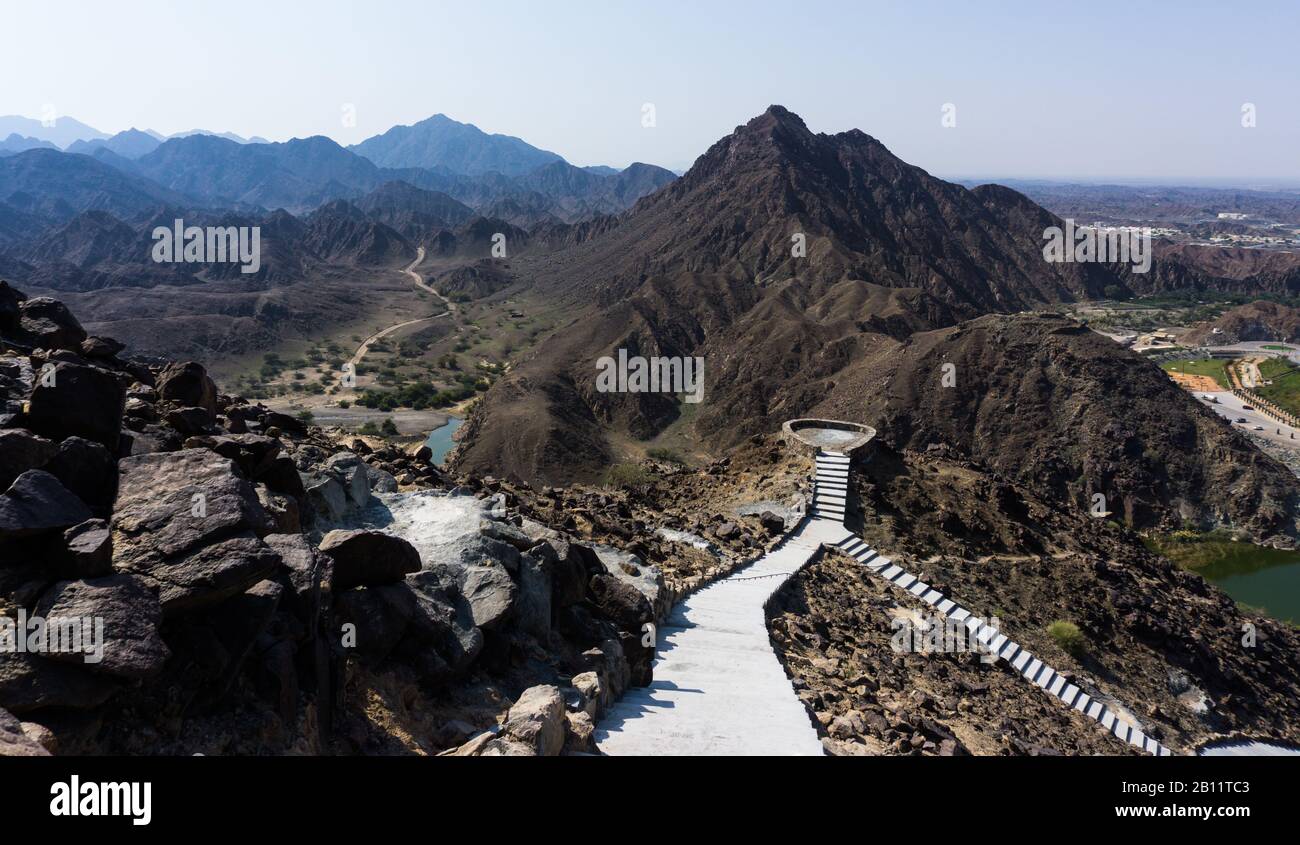 Mountain views in the United Arab Emirates Stock Photo