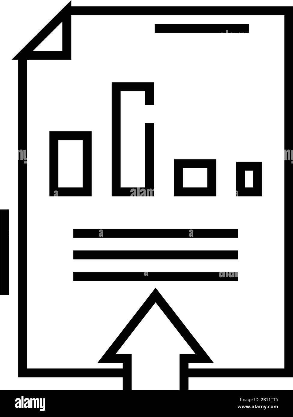 Chart line icon, concept sign, outline vector illustration, linear ...