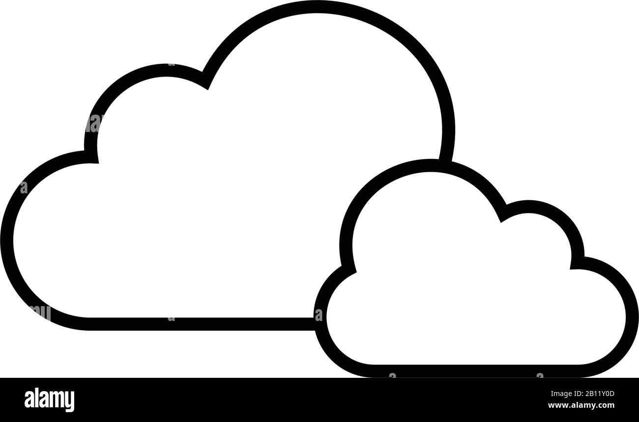 Cloud line icon, concept sign, outline vector illustration, linear ...