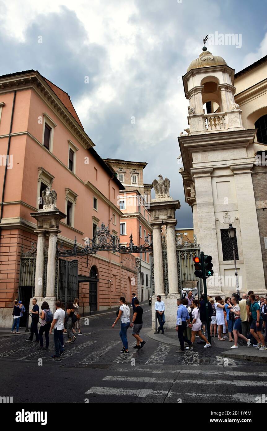 Citta del Vaticano Italia and the Porta Sant Anna - St. Annes Gate on Via  di Porta Angelica in Rome, Italy Stock Photo - Alamy