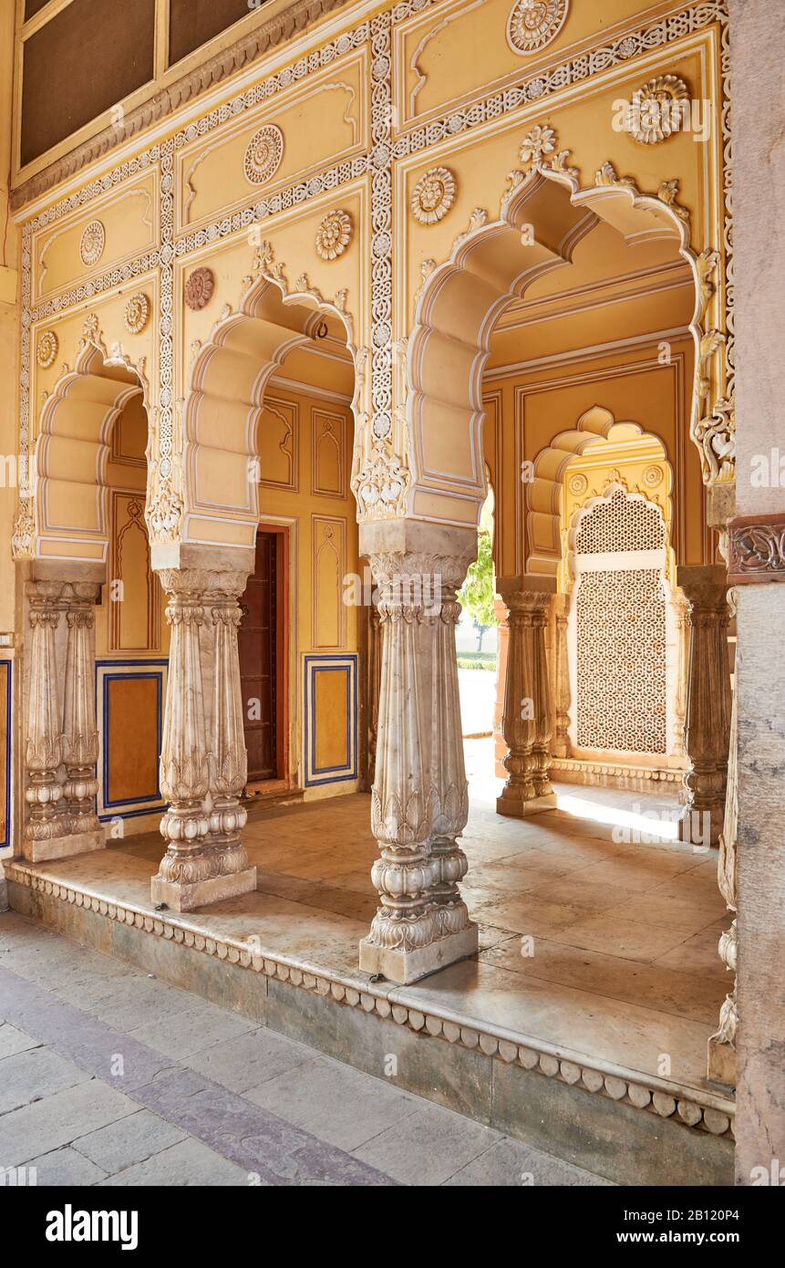 columns in City Palace, Jaipur, Rajasthan, India Stock Photo - Alamy
