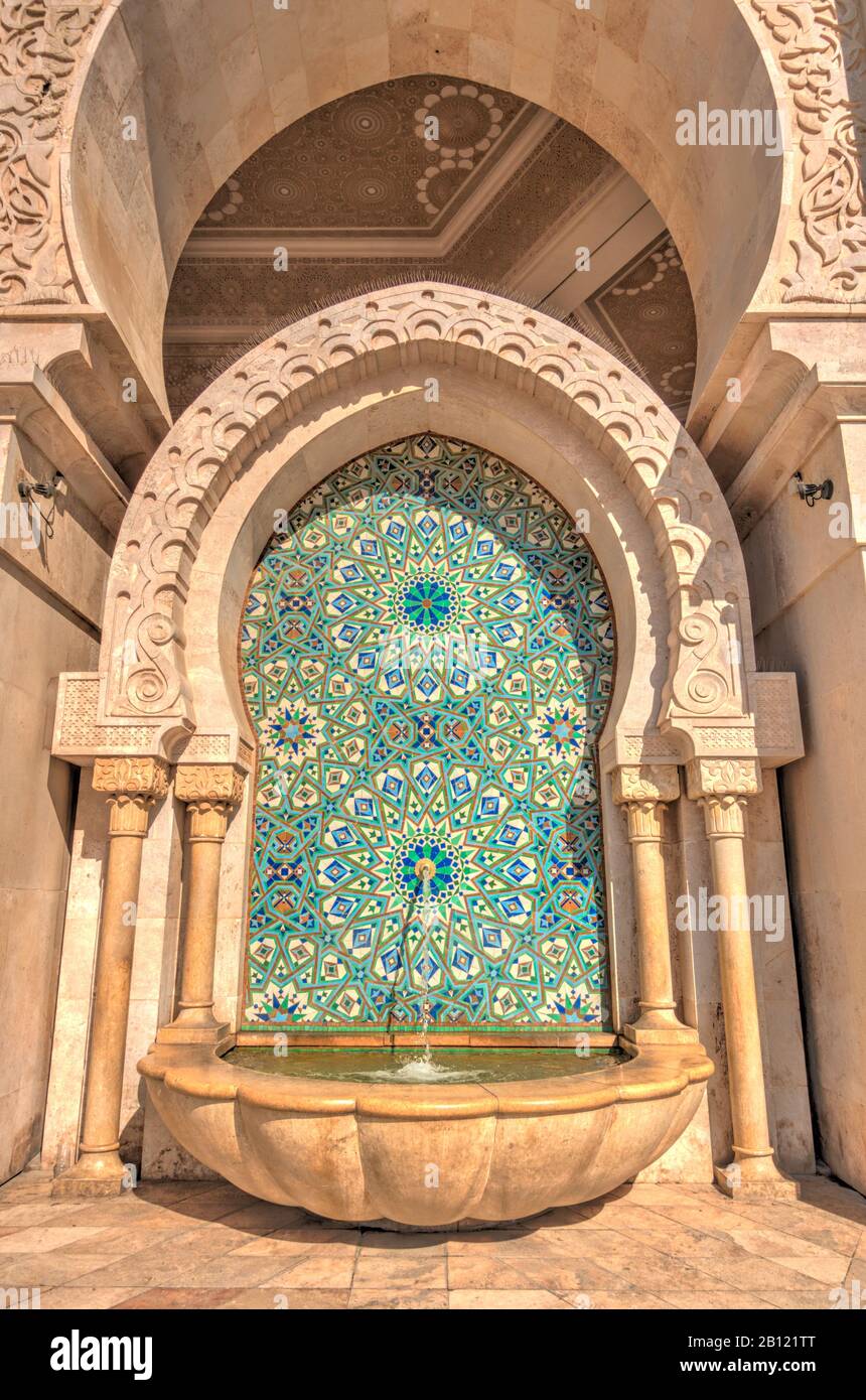 Hasan II Mosque, Casablanca, Morocco Stock Photo
