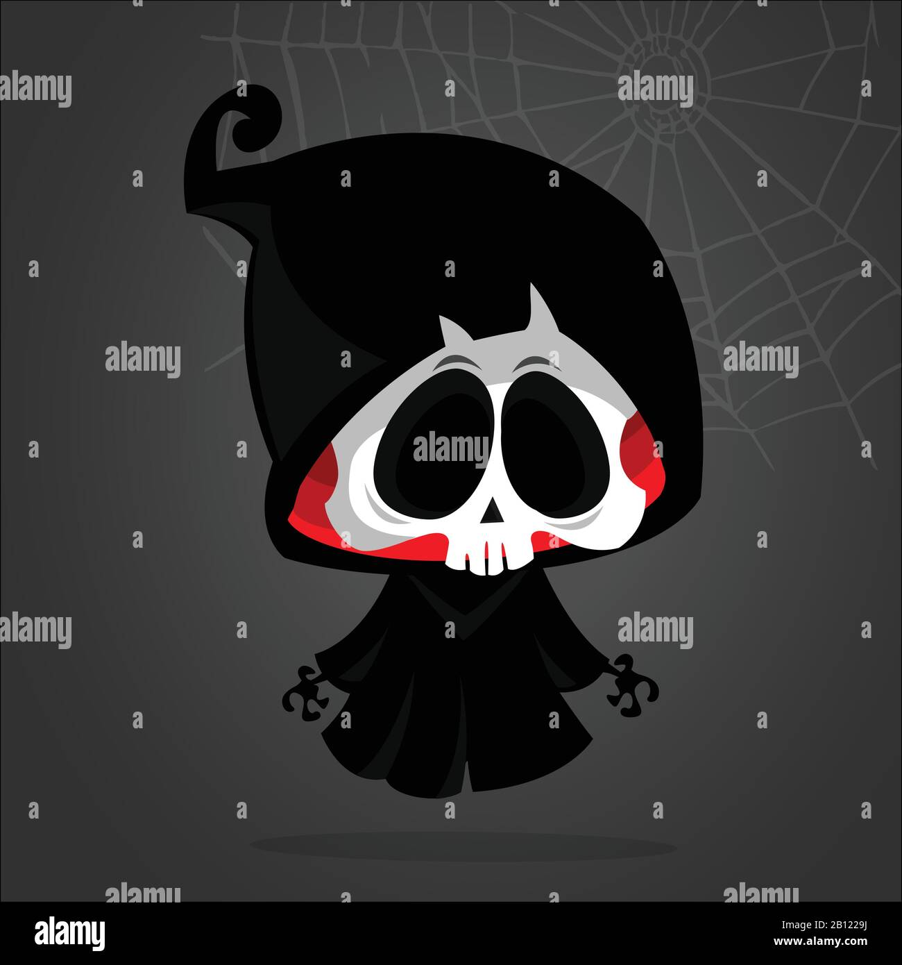 Cute cartoon grim reaper. Cute Halloween skeleton death character illustration Stock Vector Image & Art - Alamy Cute cartoon grim reaper. Cute Halloween skeleton death character illustration Stock Vector Image & Art - Alamy
