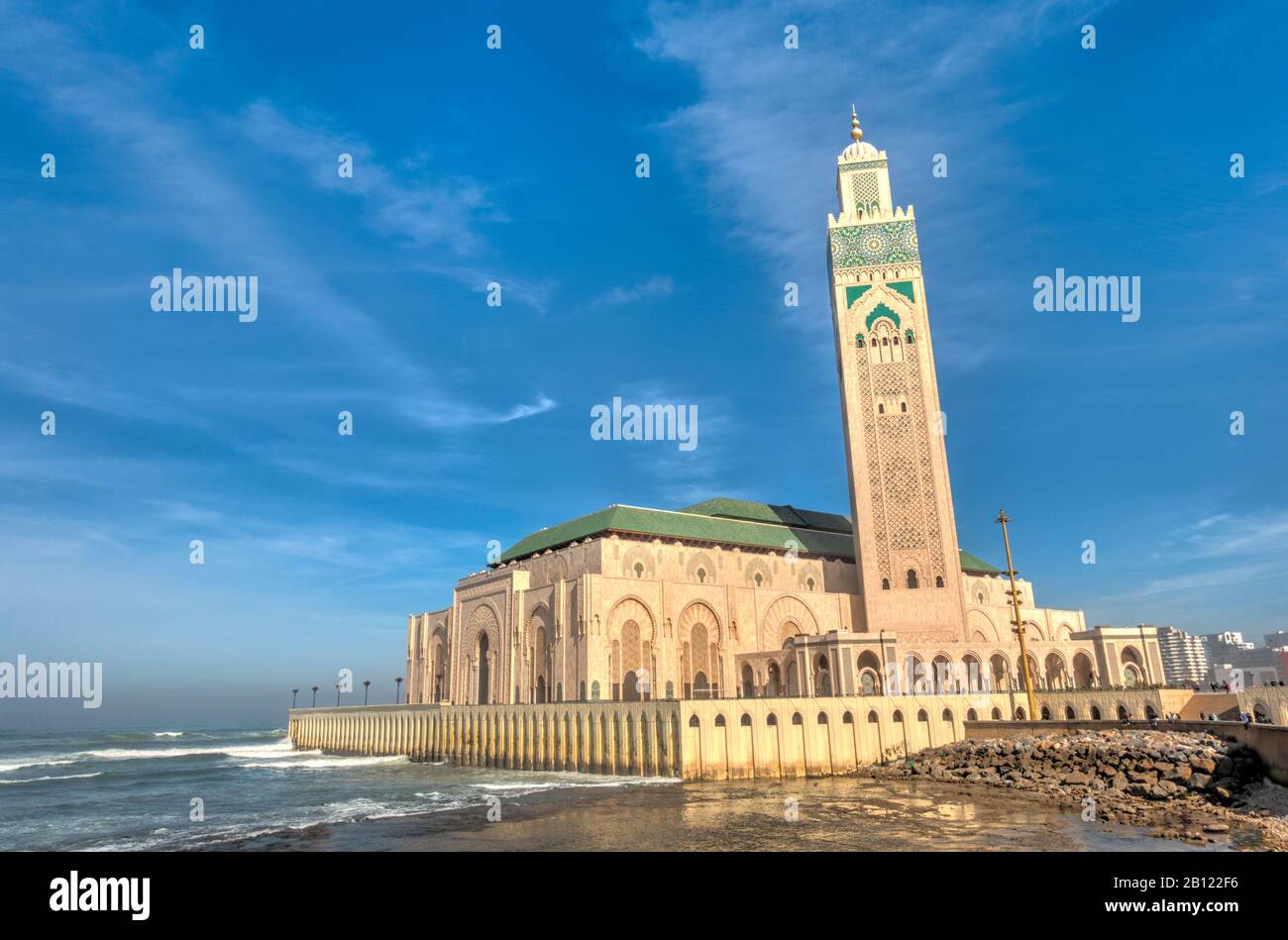 Hasan II Mosque, Casablanca, Morocco Stock Photo