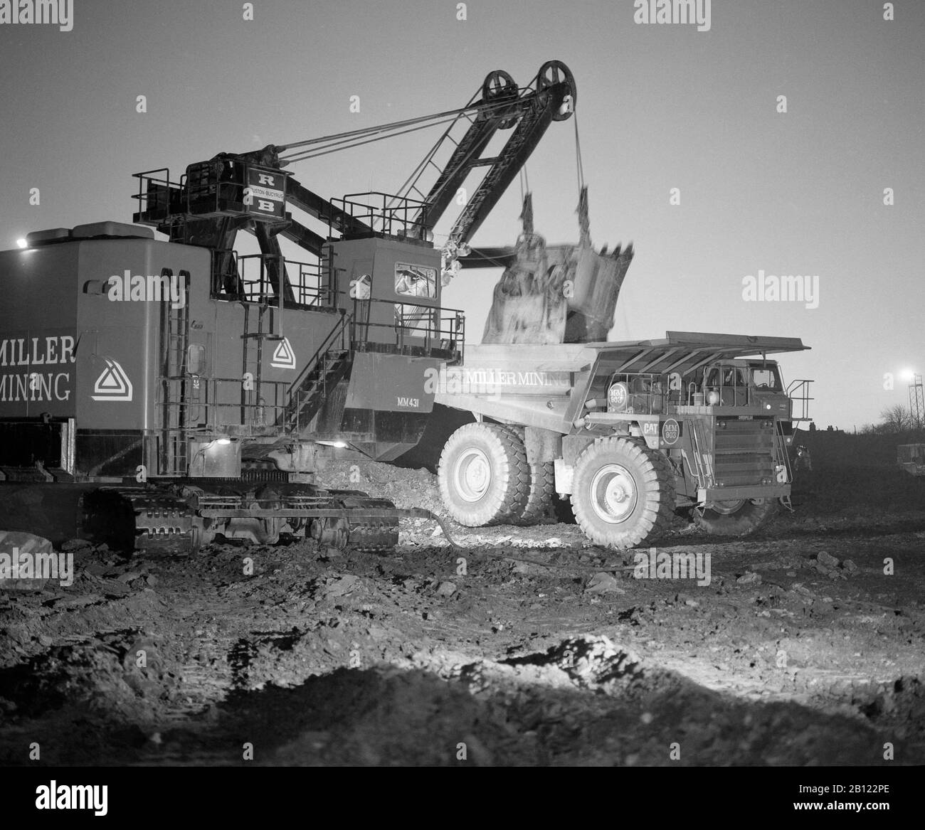Opencast mining in 1993, West Yorkshire, Northern England, UK Stock Photo